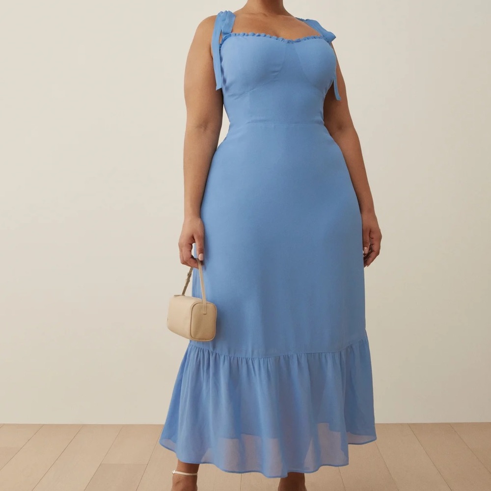 Reformation Nikita Blue Dress
